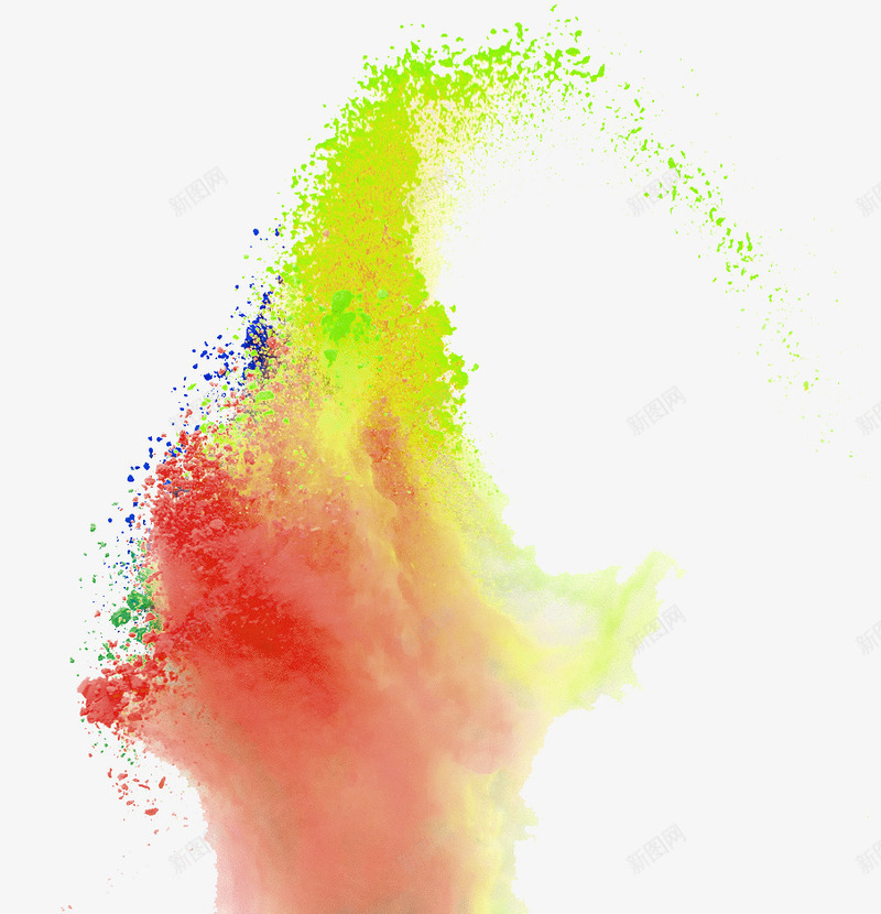 多彩清新颜料效果元素png免抠素材_新图网 https://ixintu.com 免抠PNG 多彩 效果元素 清新 颜料
