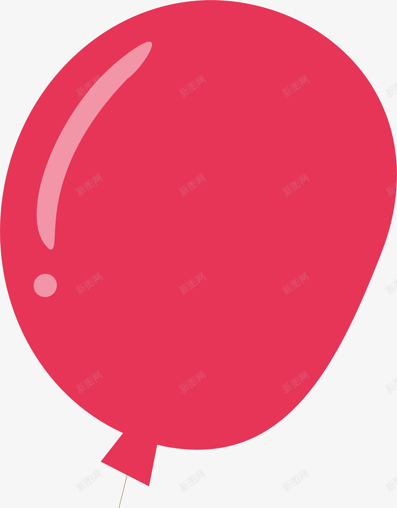简约红色气球png免抠素材_新图网 https://ixintu.com 升空气球 小清新气球 水彩 童趣 简约气球 红色气球
