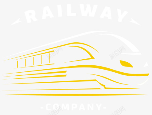 流线型高级列车图标图标