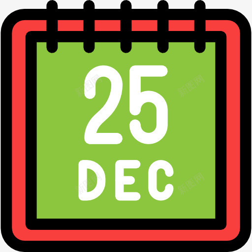 圣诞图标png_新图网 https://ixintu.com 十二月 圣诞节 提醒 日历