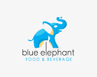 大象图标元素png_新图网 https://ixintu.com 动物 大象 蓝色