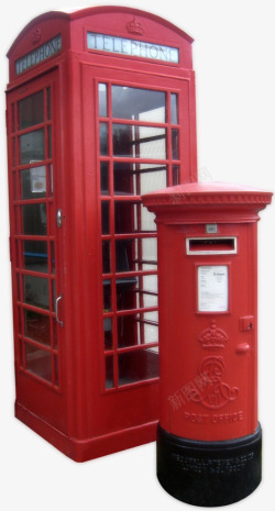 英式电话亭红色电话亭高清图片