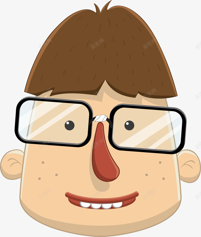 戴眼镜的人png免抠素材_新图网 https://ixintu.com 卡通 卡通面部 男士 面部 面部模特 面部特写 面部表情