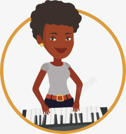 非洲女人弹钢琴的非洲女人高清图片