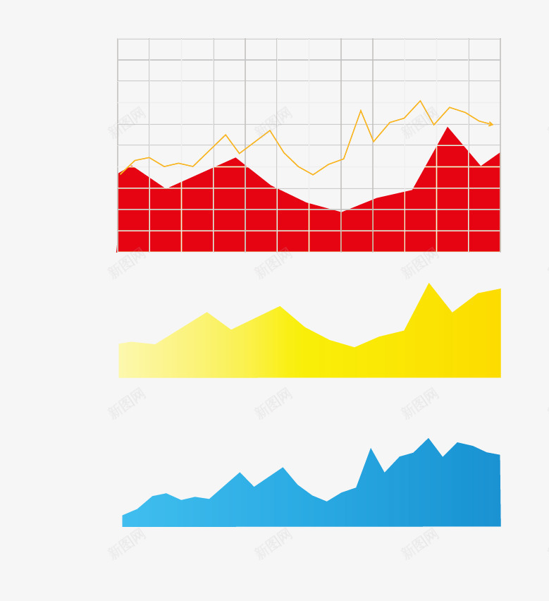 彩色折线png免抠素材_新图网 https://ixintu.com 彩色 折线 红色 绿色 黄色