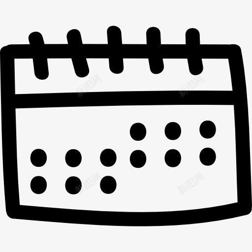 日历手绘工具图标png_新图网 https://ixintu.com 写日期 工具 工具和用具 手绘 日历 日期 时间 月历 界面