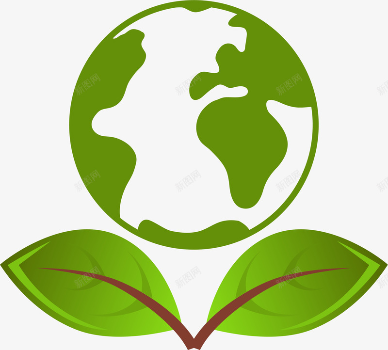 世界环境日绿色地球png免抠素材_新图网 https://ixintu.com 世界环境日 保护地球 爱护地球 环保 绿叶 绿色地球