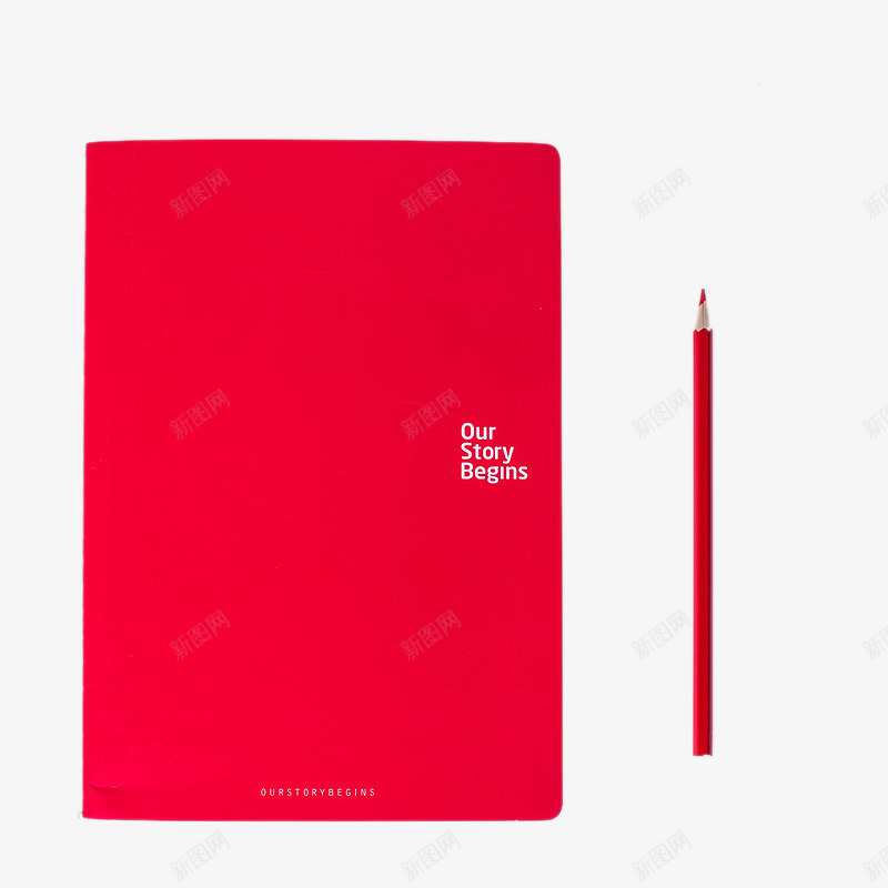 红色学习用品png免抠素材_新图网 https://ixintu.com 学习用品 本子 笔记本 红色 铅笔