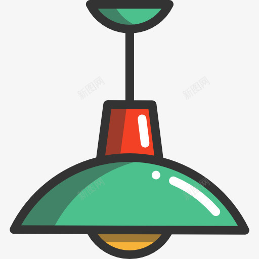 吊灯图标png_新图网 https://ixintu.com 光 吊灯 家具和家居 家居 技术 照明 装饰