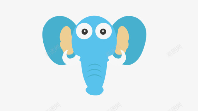 可爱萌萌的大象头图标图标