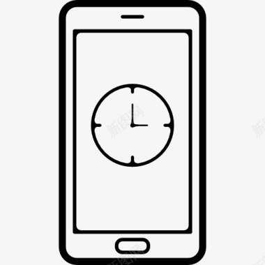 手机屏幕的时钟图标图标