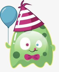 怪物气球绿色卡通气球小怪物高清图片
