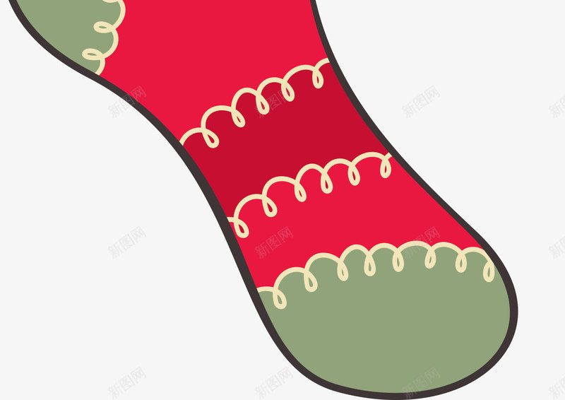 圣诞节红色圣诞袜png免抠素材_新图网 https://ixintu.com 喜庆 圣诞节袜子 童趣 红色圣诞袜 红色袜子 红色长袜