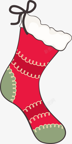 红色长袜圣诞节红色圣诞袜高清图片