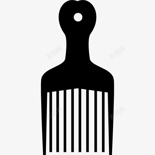 梳头发图标png_新图网 https://ixintu.com 卷发 头发 工具 工具和器具 梳子 美发
