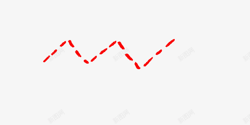 红色虚线折线png免抠素材_新图网 https://ixintu.com 分割线 分隔 喜庆 折现 线条 虚线 虚线分割线