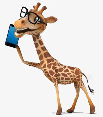 长颈鹿打电话的长颈鹿高清图片