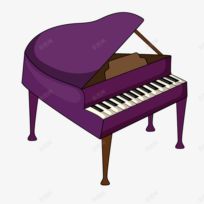 卡通钢琴png免抠素材_新图网 https://ixintu.com PNG图 PNG图下载 乐器 创意卡通 卡通 卡通插图 插图 钢琴