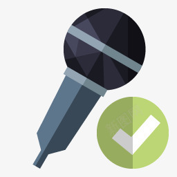 麦克风选择目录平的图标png_新图网 https://ixintu.com checkmark microphone 选择目录 麦克风