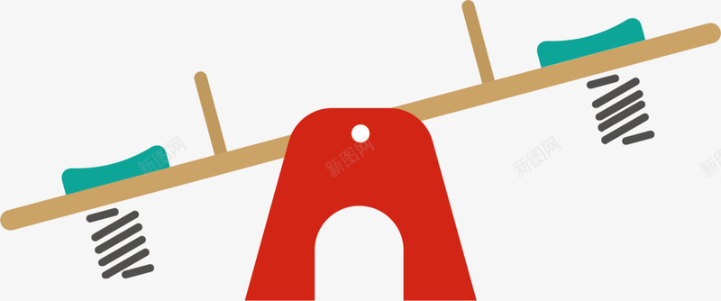红色扁平弹簧跷跷板png免抠素材_新图网 https://ixintu.com 6月1号 儿童节 六一节 弹簧跷跷板 扁平跷跷板 玩耍 童趣