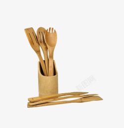 实木铲饭勺厨房饭勺装饰图案图高清图片