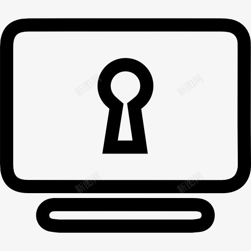 显示器屏幕与小孔的形状图标png_新图网 https://ixintu.com 孔 屏幕 工具 工具和用具 形状 监控 钥匙 锁孔