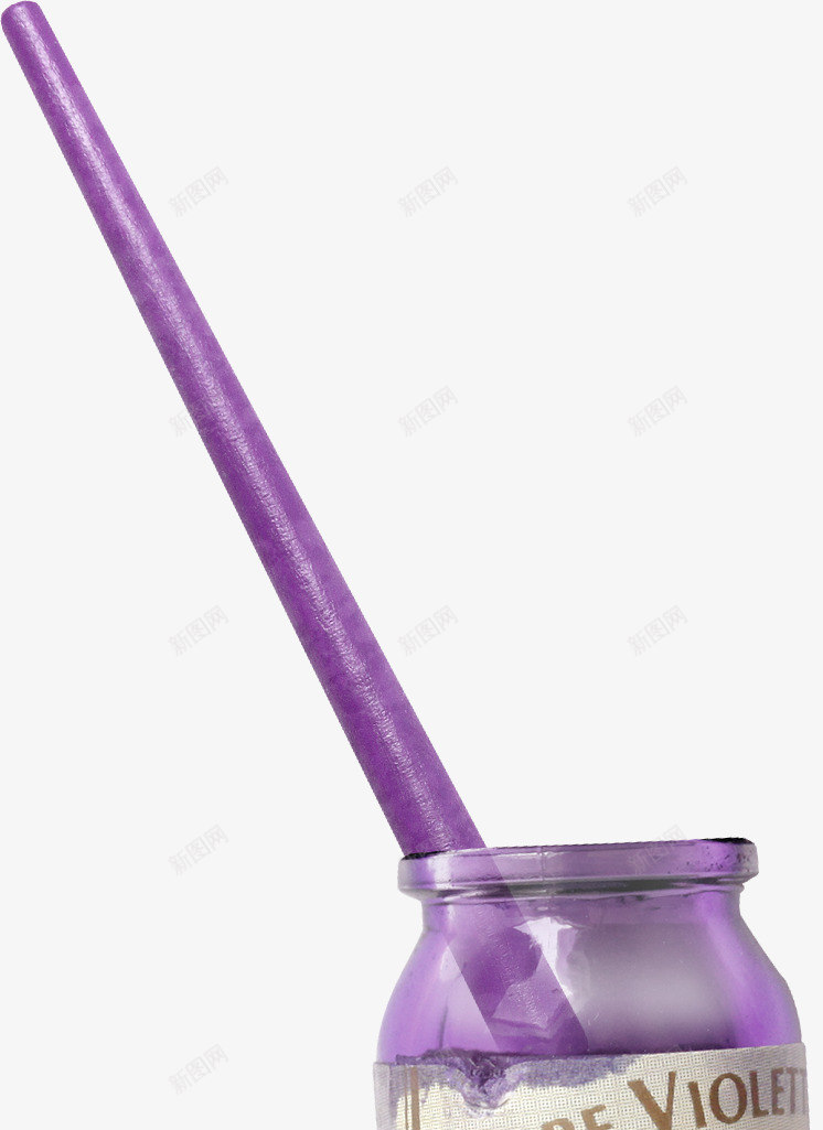 紫色颜料瓶画笔png免抠素材_新图网 https://ixintu.com 画笔 紫色颜料瓶 颜料瓶
