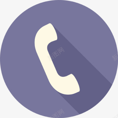 电话紫色底纹图标图标
