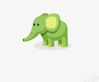 绿色大象png免抠素材_新图网 https://ixintu.com 动物 卡通 大象 绿色