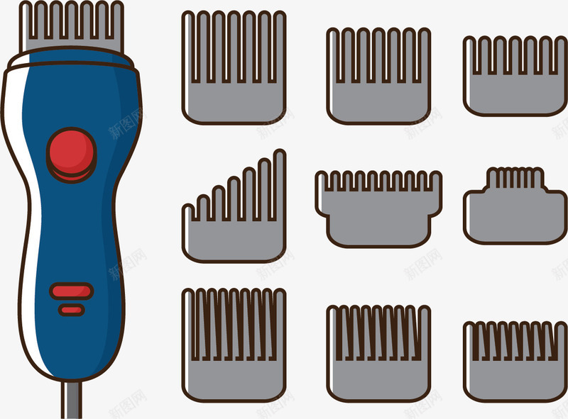 理发刀png免抠素材_新图网 https://ixintu.com 剃头发 理发刀片 理发器 美发