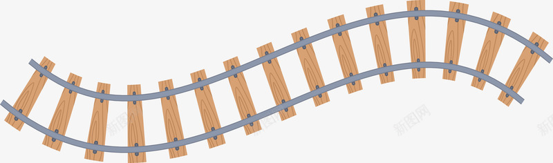 卡通火车轨道弯曲图png免抠素材_新图网 https://ixintu.com Q版小火车 动车轨道 卡通图 弯曲轨道 弯曲轨道矢量图 手绘 枕木 火车轨道 火车轨道图 矢量轨道 轨道 轨道矢量图