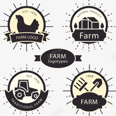 生态农业农场图标图标