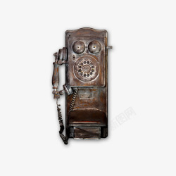 古铜色的古典电话图案高清图片