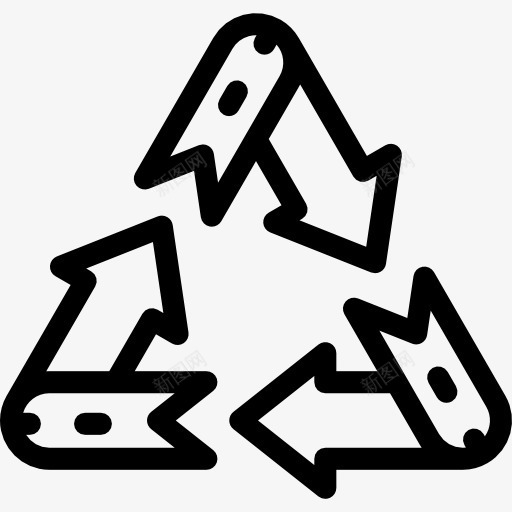 循环图标png_新图网 https://ixintu.com 三角 可以回收 器皿 回收 垃圾 工具 循环 环保 生态与环境 锡