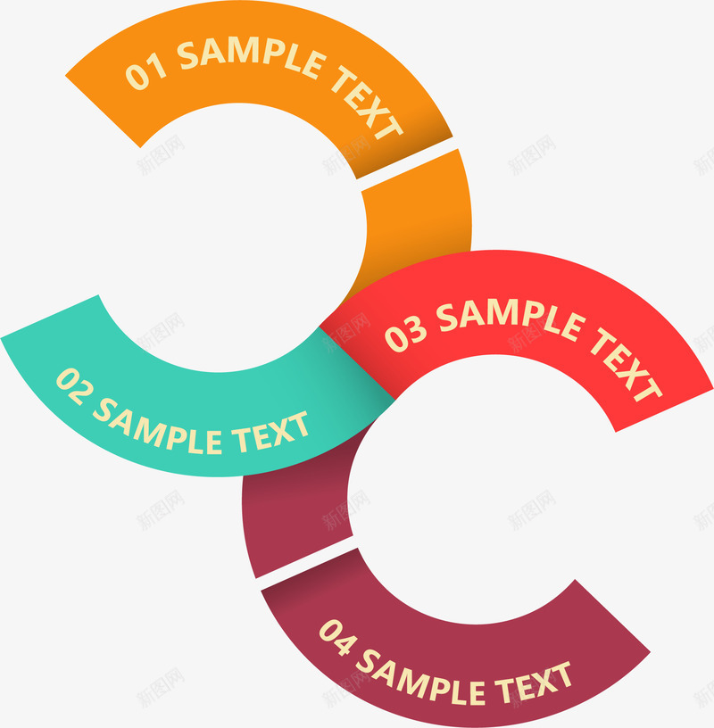 交叉弧形彩色扁平步骤pptpng免抠素材_新图网 https://ixintu.com 信息ppt 几何 圆弧 弧形 彩色 扁平 步骤 目录ppt免费
