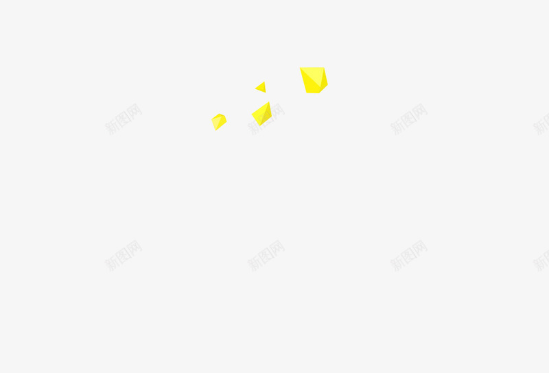 黄色多边形几何体png免抠素材_新图网 https://ixintu.com 几何体 多边形 黄色