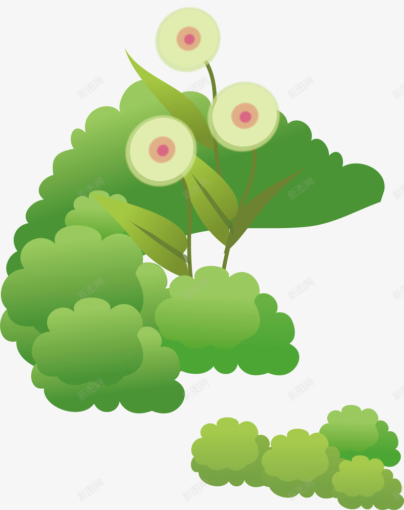草丛元素png免抠素材_新图网 https://ixintu.com png 卡通 叶子 矢量元素 草丛矢量