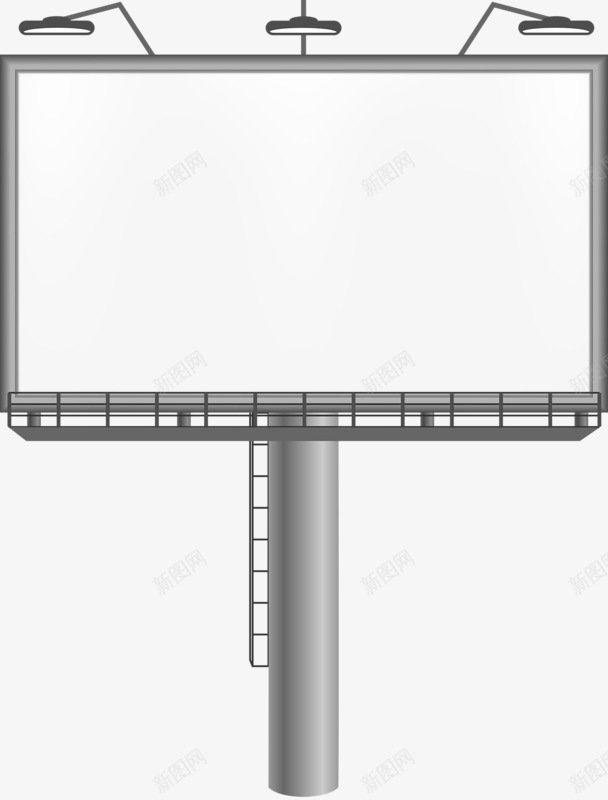 街道上的广告牌png免抠素材_新图网 https://ixintu.com 屏幕 楼梯 电灯 白色