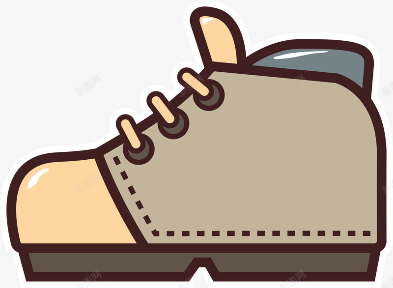 卡通探险靴子装备png免抠素材_新图网 https://ixintu.com 卡通 矢量图案 装备 野外生存 野营物品 靴子 鞋子
