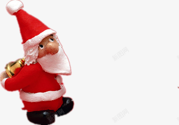 背铃铛的圣诞老人png免抠素材_新图网 https://ixintu.com 喜庆 圣诞节 手工 铃铛 黏土