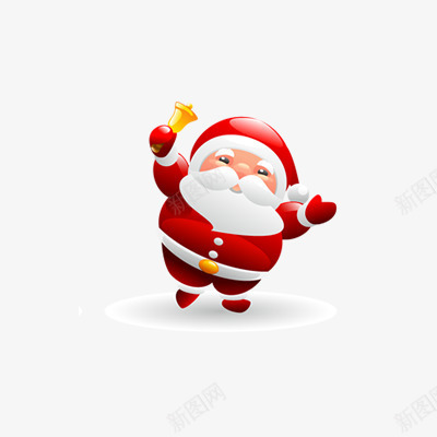 拿着铃铛的圣诞老人png免抠素材_新图网 https://ixintu.com 圣诞图库矢量素材 圣诞老人 圣诞节 节日 铃铛