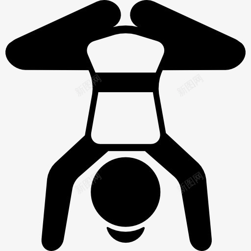 女孩在倒立位置弯曲的腿图标png_新图网 https://ixintu.com 体育 女人 平静 放松 瑜伽 运动