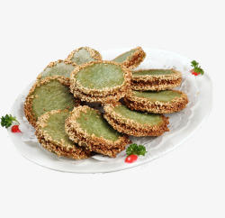 绿茶佛饼产品实物绿茶饼高清图片