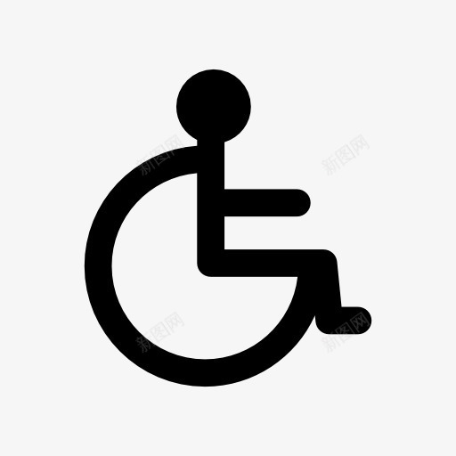 残疾人专用通道标志图标png_新图网 https://ixintu.com 