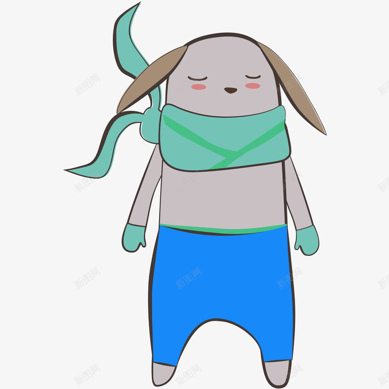 韩国可爱卡通手绘动画兔子png免抠素材_新图网 https://ixintu.com 兔子 动画 卡通 可爱 手绘 韩国