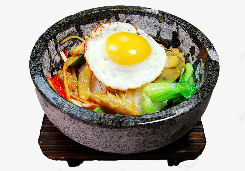 石锅拌饭png免抠素材_新图网 https://ixintu.com 产品实物 韩国 食物 鸡蛋