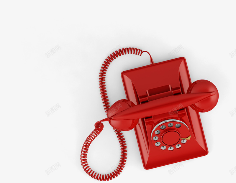 红色电话png免抠素材_新图网 https://ixintu.com 电话机 红色 红色电话 老式电话机