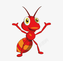 装饰图片蚂蚁红色的蚂蚁头领高清图片