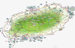 济州岛韩国济州岛地图高清图片