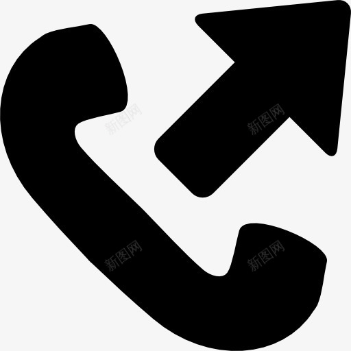 电话听筒上的箭头图标png_新图网 https://ixintu.com 工具和器具 电话 电话听筒 耳